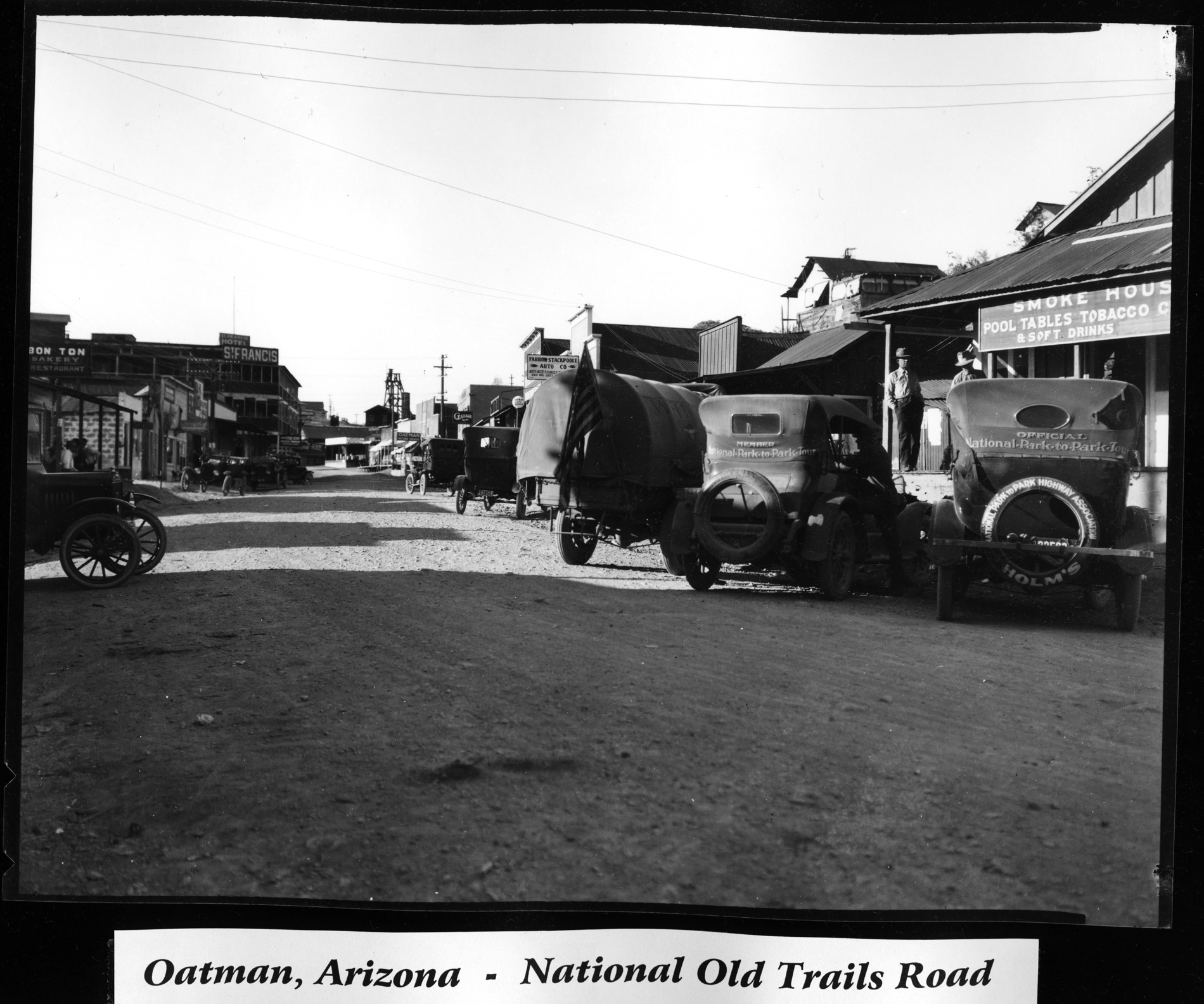 Archival photograph from the 1920 National Park-to-Park Highway tour
