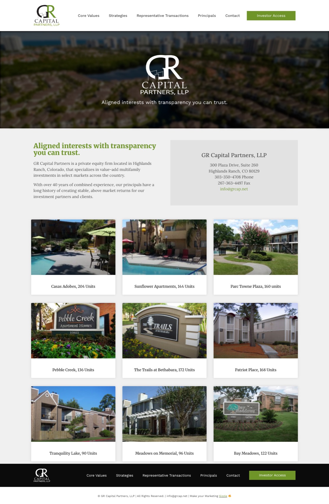 GR Capital (Community Action Partnership) full website design