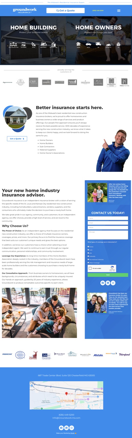 Chesterfield Insurance Agency full website design