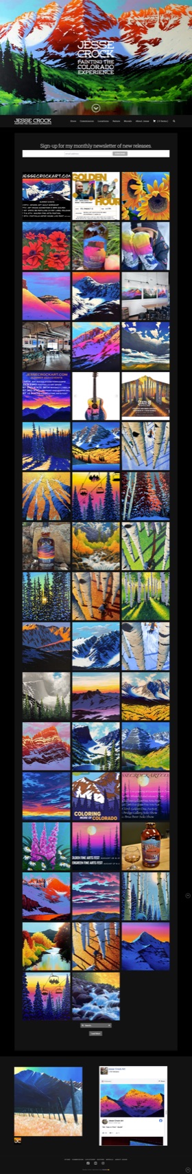 Jesse Crock Art full website design